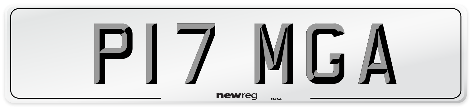 P17 MGA Number Plate from New Reg